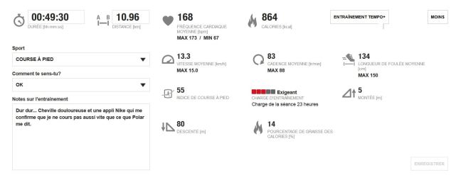 10 km référence Polar